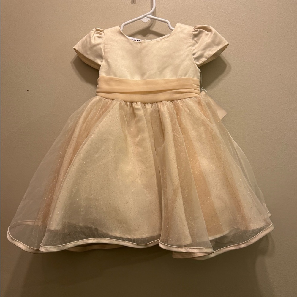 Blueberi Boulevard Gold Pink Fit and Flare Wedding Dress